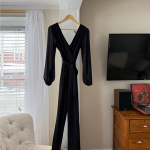 Windsor Black Long Sleeve Jumpsuit